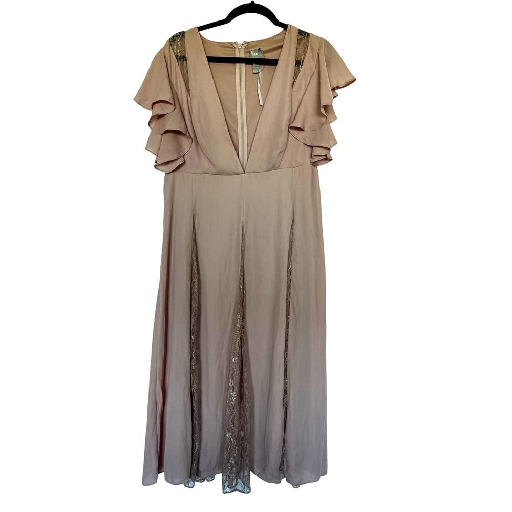 NWT Asos Design Flutter Sleeve Midi Dress, 14